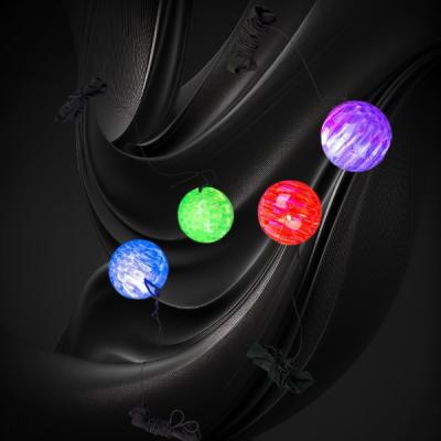 ASSORTED COLOR BOUNCE BALL ON STRETCH TEATHER WITH WRIST STRAP 