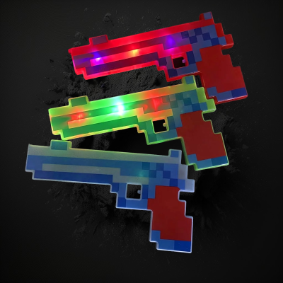 LED FLASHING PIXEL PISTOL